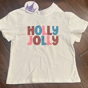 Holly Jolly White Kids T-Shirt